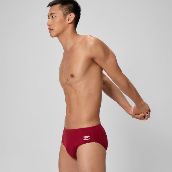 Speedo Men's Solid Brief Red