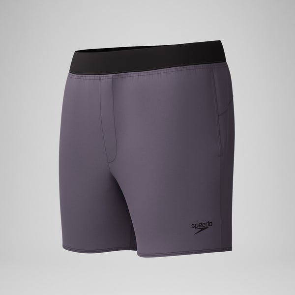 Speedo Men's Solid Lookout 16" Swim Shorts Gray