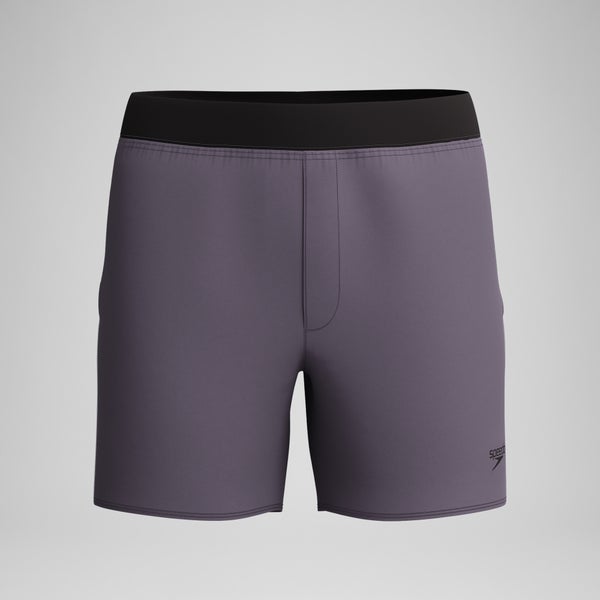 speedo Men's Solid Lookout 16" Swim Shorts Gray