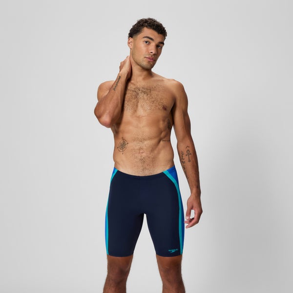 speedo Men's Solid Splice Jammer Navy/Blue