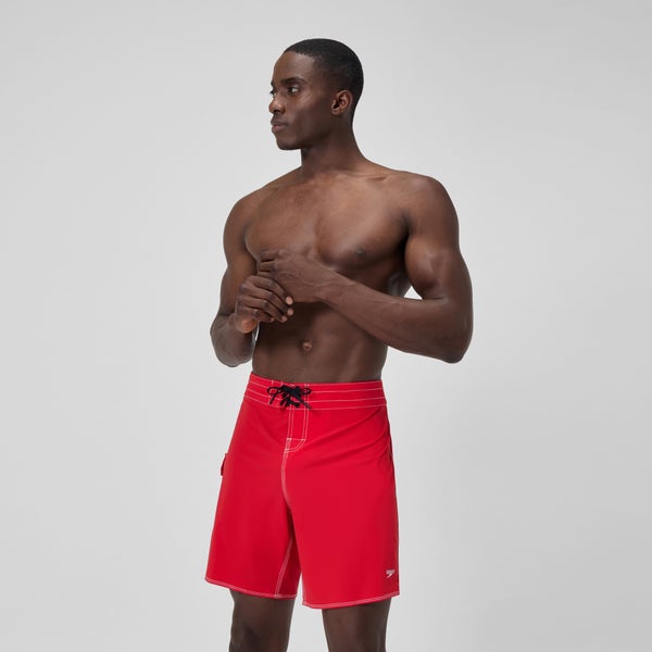 speedo Men's Solid The Lookout Boardshort 18" Red