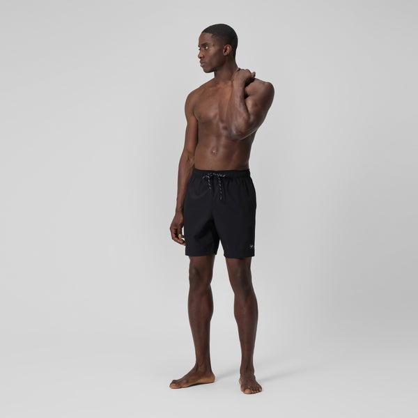 Speedo Men's Solid Volley 18" Swim Trunks Black