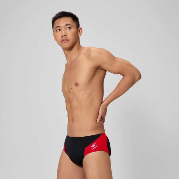 Speedo Men's Spark Splice Brief Red/Black