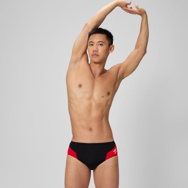 speedo Men's Spark Splice Brief Red/Black