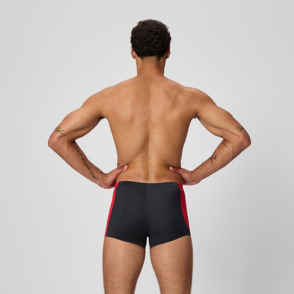 Speedo Men's Splice Square Leg Black/Red