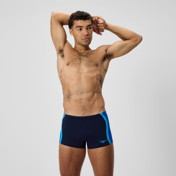 speedo Men's Splice Square Leg Navy/Blue