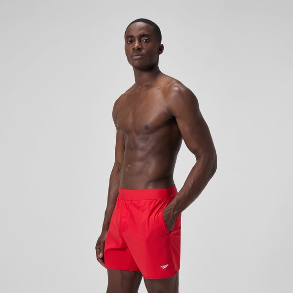 Speedo Men's The Lookout Volley 16" Swim Trunks Red