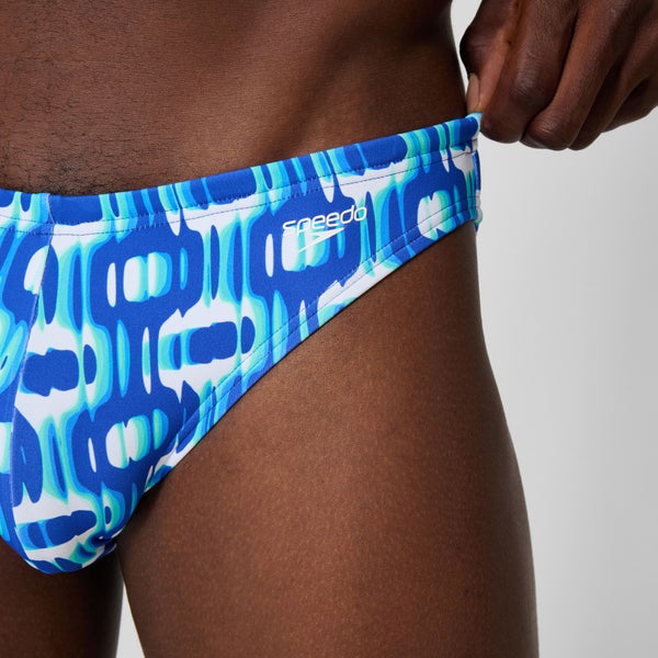 Speedo Men's The Speedo Printed 1.5" Brief Blue