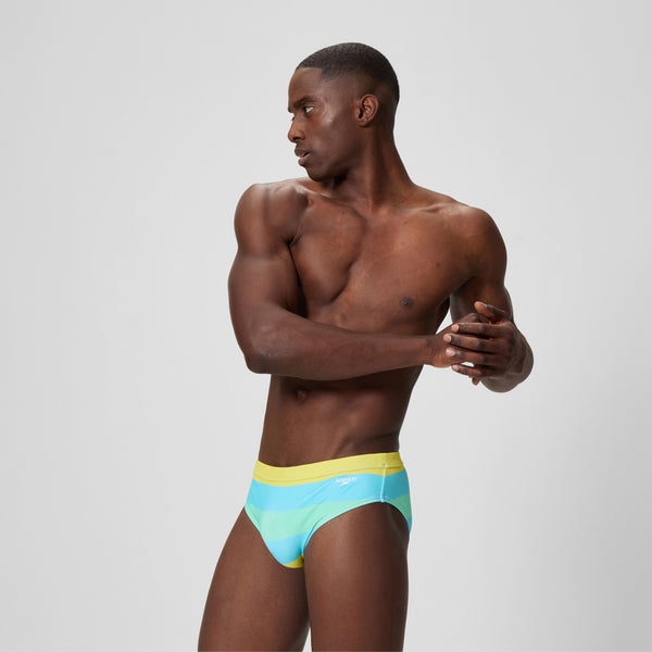 Speedo Men's The Speedo Printed 3" Brief Blue