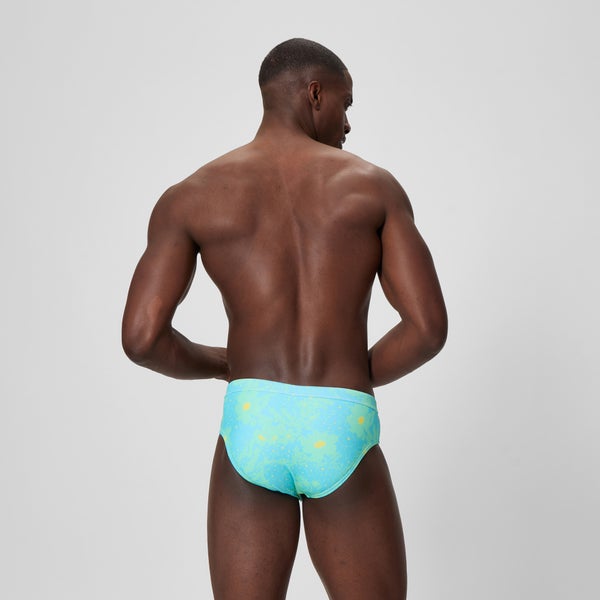 Speedo Men's The Speedo Printed 3" Brief Blue/Mint