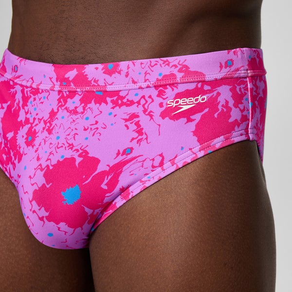 Speedo Men's The Speedo Printed 3" Brief Pink