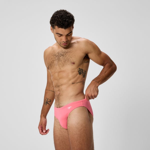 Speedo Men's The Speedo Solid 1.5" Brief Pink