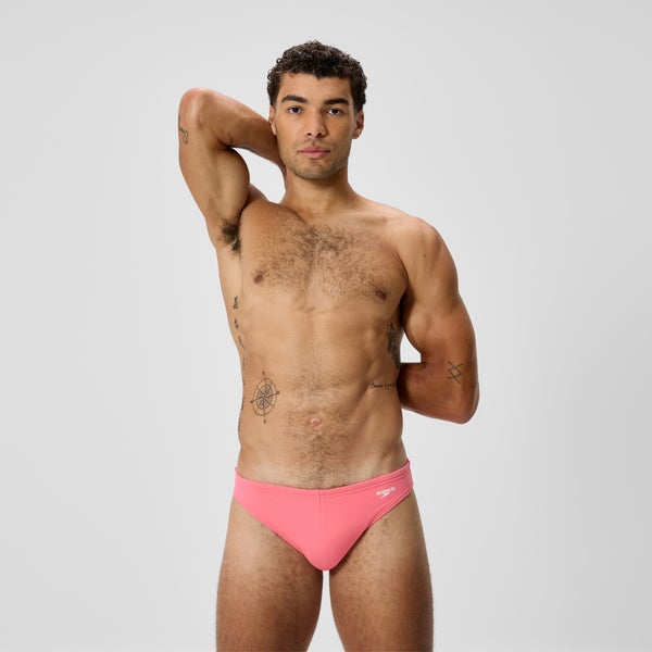 speedo Men's The Speedo Solid 1.5" Brief Pink