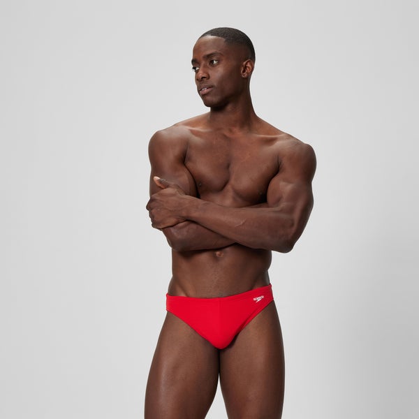 speedo Men's The Speedo Solid 1.5" Brief Red