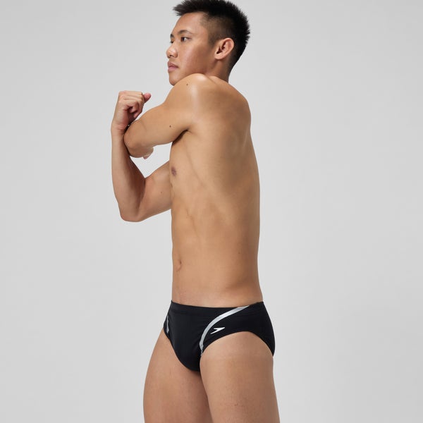 Speedo Men's Vanquisher Brief Black/Gray