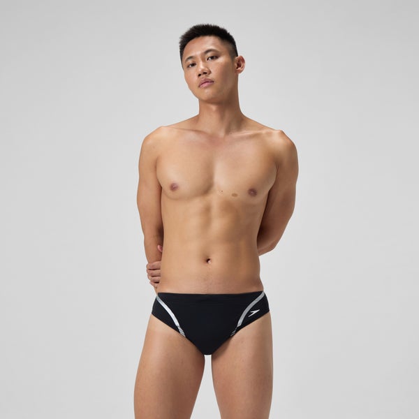 speedo Men's Vanquisher Brief Black/Gray