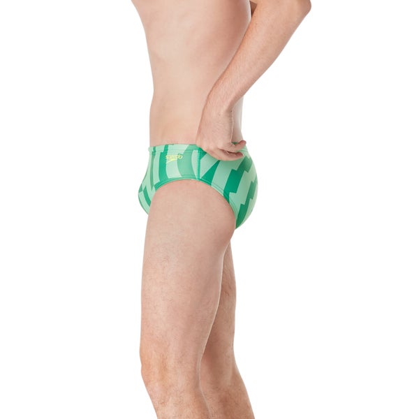 Speedo Men's Vortex Maze Brief Green