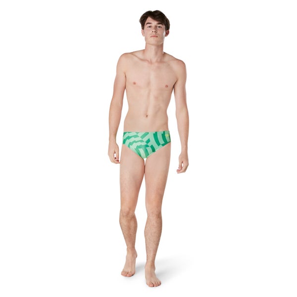 Speedo Men's Vortex Maze Brief Green