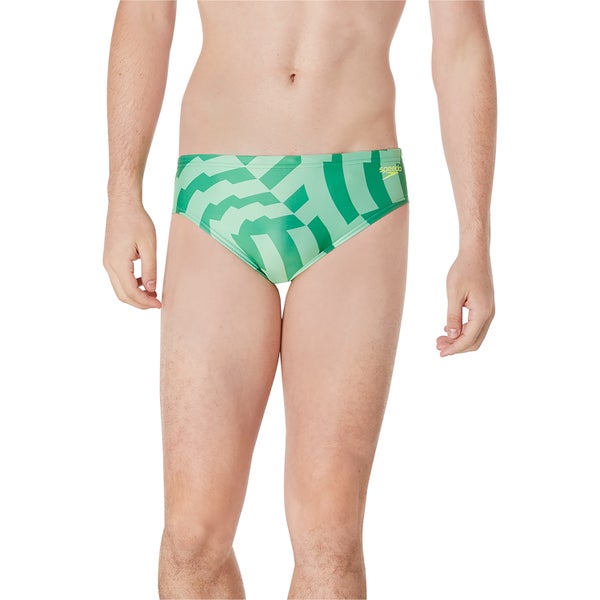 speedo Men's Vortex Maze Brief Green