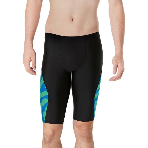 speedo Men's Vortex Maze Jammer Black/Blue/Green