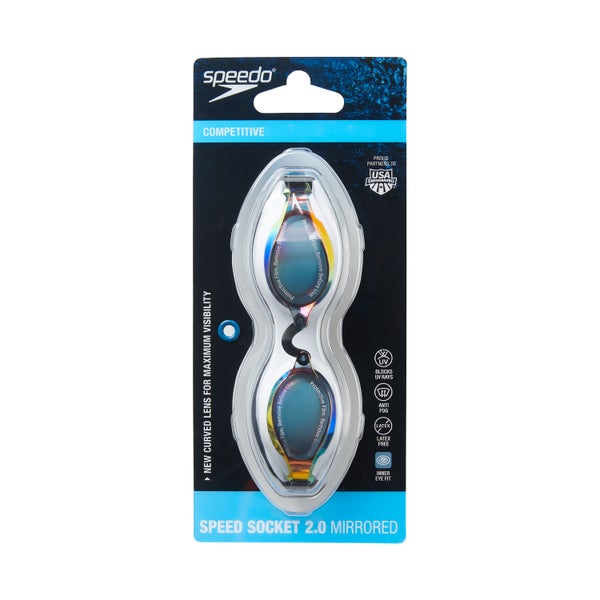 Speedo Speed Socket 2.0 Mirrored Goggles White