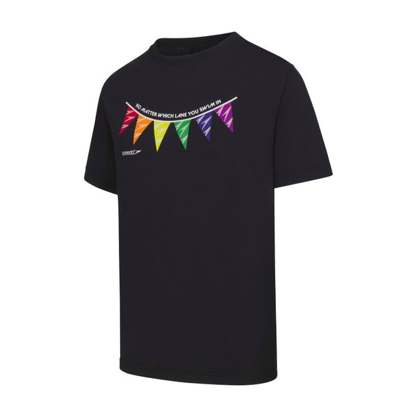 speedo Unisex Pride Short Sleeve Tee Black