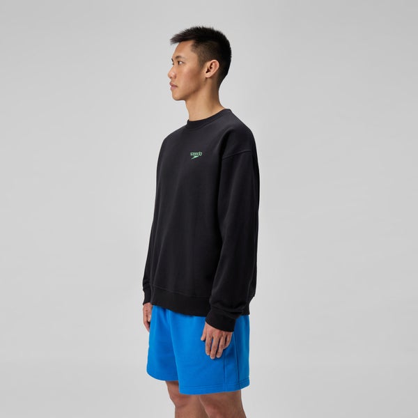 Speedo Unisex Team Event Fleece Crew Neck Black