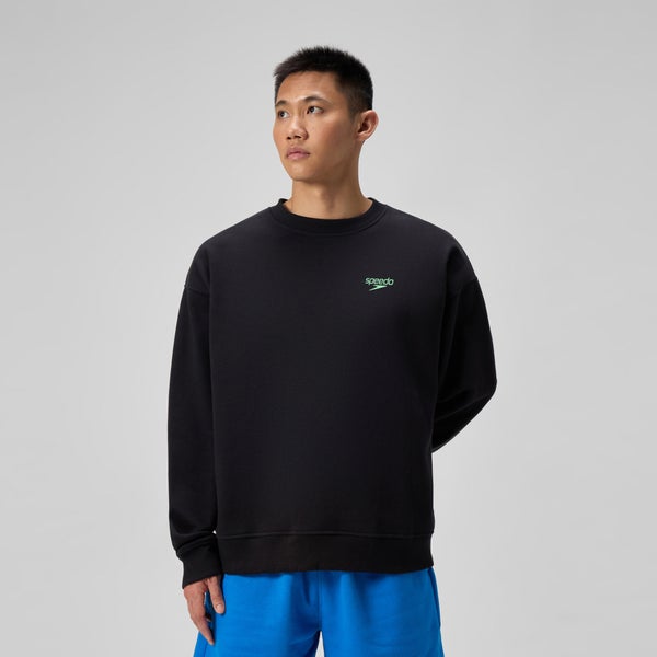 speedo Unisex Team Event Fleece Crew Neck Black