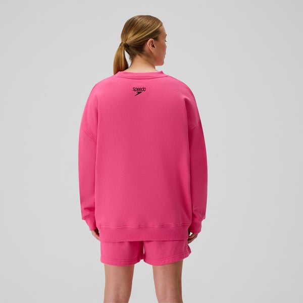 Speedo Unisex Team Event Fleece Crew Neck Pink