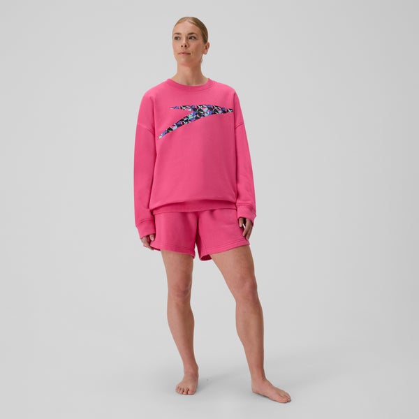 Speedo Unisex Team Event Fleece Crew Neck Pink