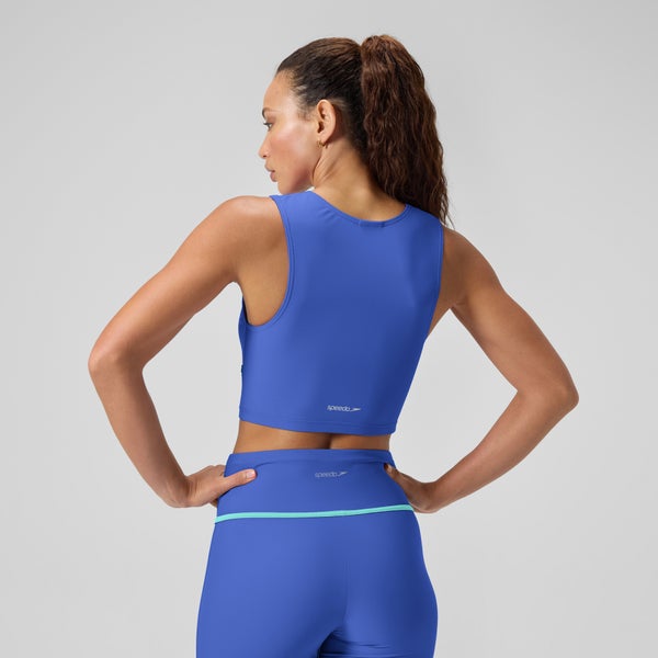 Speedo Women's Bound Bikini Crop Top Blue