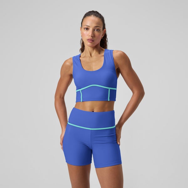 speedo Women's Bound Bikini Crop Top Blue