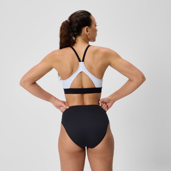Speedo Women's Colorblock Bikini Top Black/White