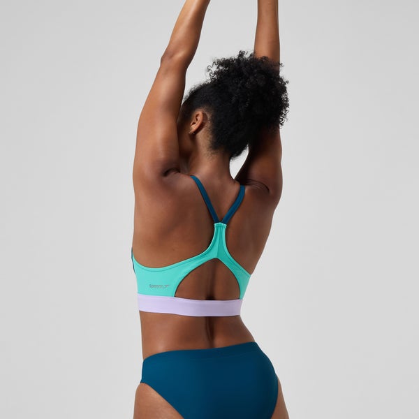 Speedo Women's Colorblock Bikini Top Blue/Purple