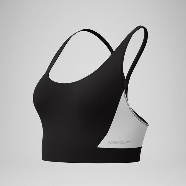 Speedo Women's Colorblock Bikini Top Teal/Navy