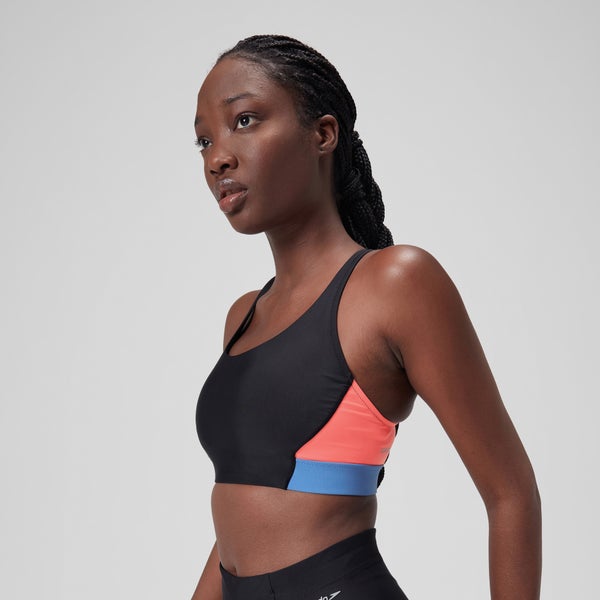 Speedo Women's Colourblock Crop Top Black