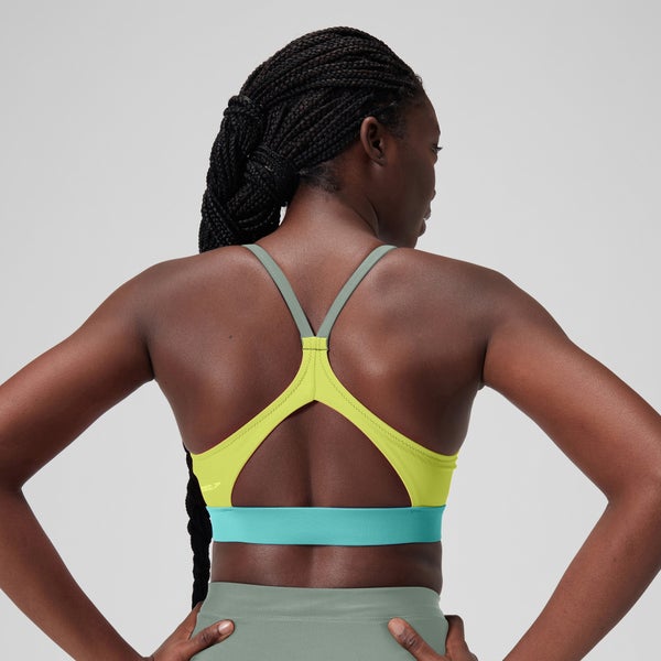 Speedo Women's Colourblock Crop Top Green