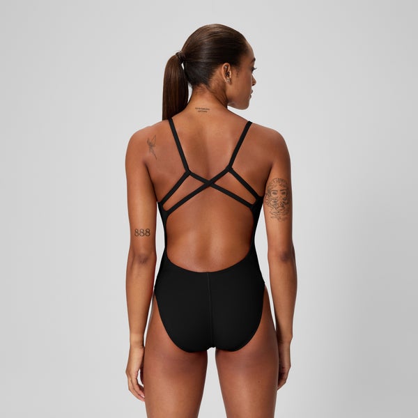 Speedo Women's Endurance+ Strappy One Piece Black