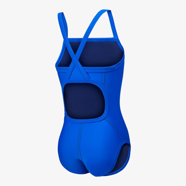 Speedo Women's Flyback Solid One Piece Youth Blue