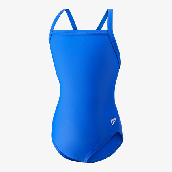 speedo Women's Flyback Solid One Piece Youth Blue