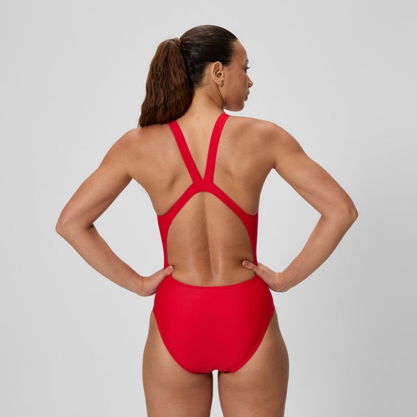 Speedo Women's Guard Leaderback One Piece Red