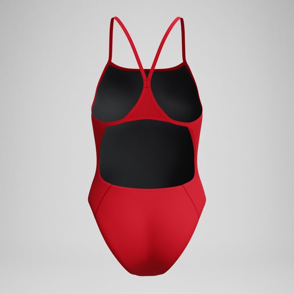 Speedo Women's Guard Turnback One Piece Red