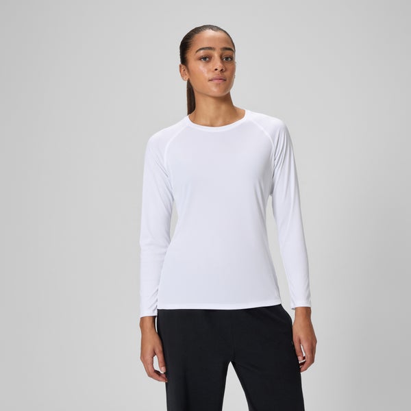 speedo Women's Long Sleeve Swim Tee White