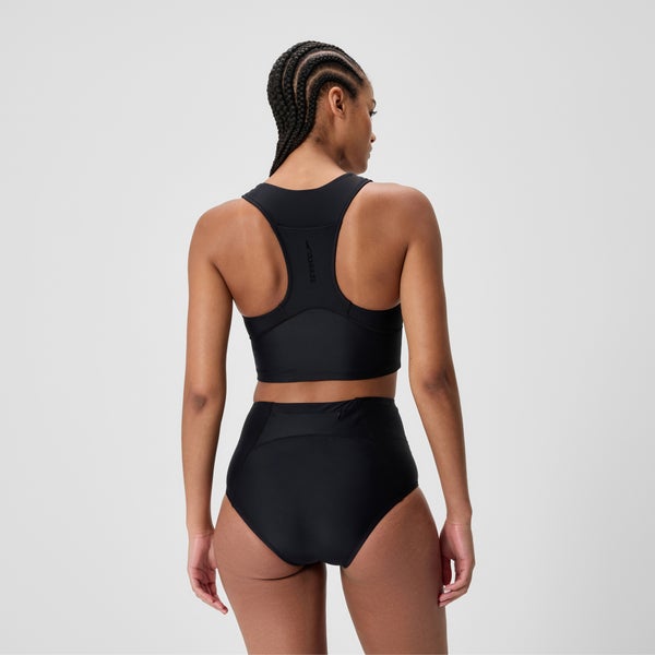 Speedo Women's Ocean Flex Crop Top Black