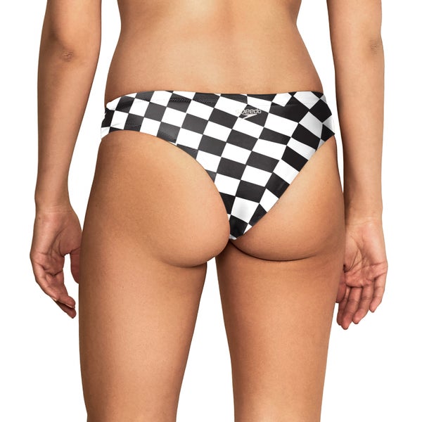 Speedo Women's Printed Cheeky Hipster Black