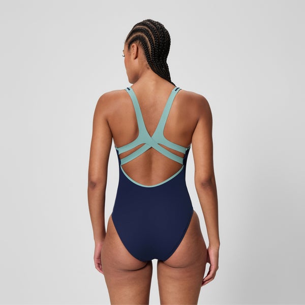 Speedo Women's Sculpture One Piece Navy/Green