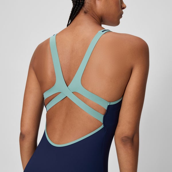 Speedo Women's Sculpture One Piece Navy/Green