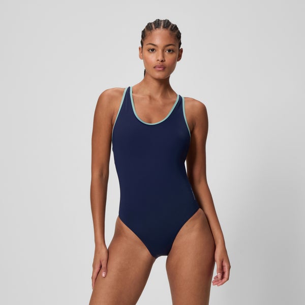 speedo Women's Sculpture One Piece Navy/Green