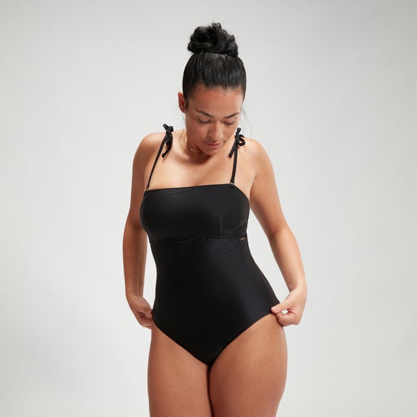 Speedo Women's Shaping Bandeau One Piece Black