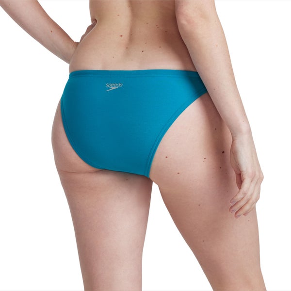 Speedo Women's Solid Classic Bikini Bottom Blue